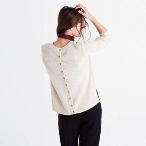 Backroad Button Back Texture Knit Sweater